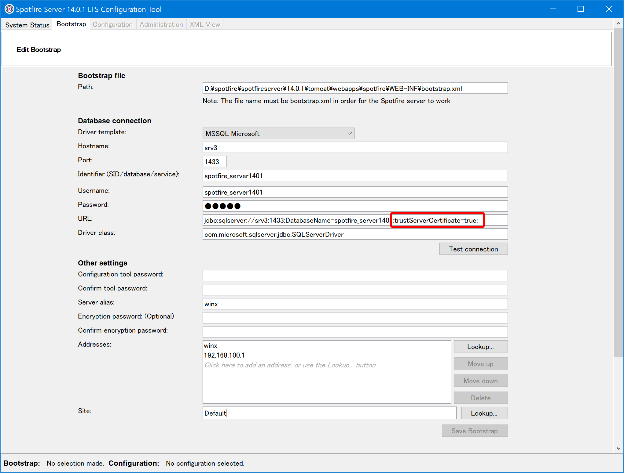 MS SQL ServerへのJDBC接続における仕様変更（12.3以降） – TIBCOサポート